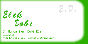 elek dobi business card